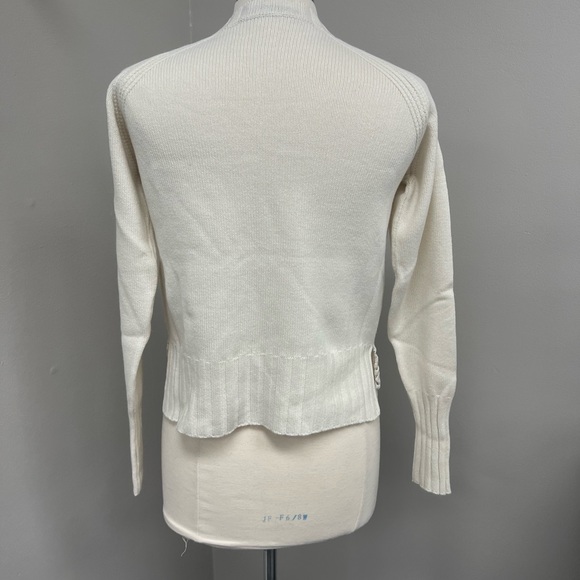 D. Exterior Cashmere Blend Women’s Sweater in White - Picture 2 of 6